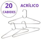 KIT 20 Cabide adulto Titureiro De Luxo Executivo Reforçado Organizar Roupas Closet -ACRILICO