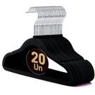 Kit 20 Cabides Aveludado Infantil Bebê Slim Antideslizante Design Premium