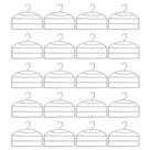 Kit 20 Cabides Triplos Organizar Calças Calceiros Transparentes Closet Guarda Roupas Cinquetti Kit 20 Cabides Triplos Organizar Calças Calceiros Transparentes Closet Guarda Roupas Cinquetti