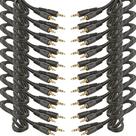 Kit 20 cabos p2 + p2st 2,0m preto