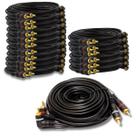 Kit 20 Cabos Rca 5 Metros Som Automotivo Modulo Amplificador