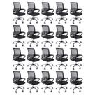 Kit 20 Cadeiras de Escritório Begônia Oficial Ergonômica Giratória