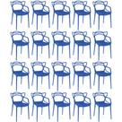 Kit 20 Cadeiras de Jantar Allegra Prática Empilhável - Azul Petróleo Kit 20 Cadeiras de Jantar Allegra Prática Empilhável - Azul Petróleo