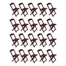 Kit 20 Cadeiras de Madeira Dobravel Imbuia