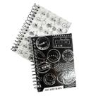 Kit 20 Cadernetas Capa Dura 1/8 96FLS Black on White Kit