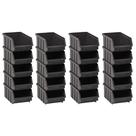 Kit 20 Caixa Gaveta Plástica Organizadora Bin Nº 3