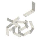 Kit 20 Cantoneiras em L 5x5 cm Preto ou Branco Epóxi - Reforçadas e Discretas - NV700/720