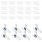 Kit 20 Cestos Médio + 40 Cabides Transparente Infantil