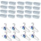 Kit 20 Cestos retangular + 40 Cabides Transparente Infantil