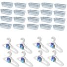Kit 20 Cestos retangular + 40 Cabides Transparente Infantil