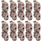 Kit 20 Conector Borne Sak 2,5mm Bege para Trilho Din