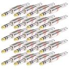 Kit 20 Conector Plug P10 Stereo Voik PRTS-P10 Com Mola Prata