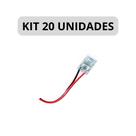 KIT 20 Conector Rabicho Engate Rapido Fita LED 10mm 12V 24V 110V 220V