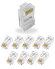 Kit 20 Conector RJ45 Macho 8 Vias Plug de Rede