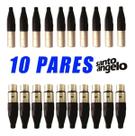 Kit 20 conector santo angelo xlr femea e macho sa2x 10 pares