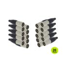 Kit 20 Conectores Cannon Macho Santo Angelo Xlr Sa2x Preto