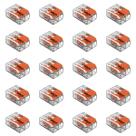 Kit 20 Conectores de Emenda Com Alavanca 221-412 2 Condutores 0,2mm² à 4,0mm² Wago