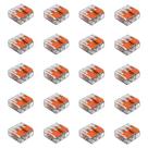 Kit 20 Conectores de Emenda Com Alavanca 221-413 3 Condutores 0,2mm² à 4,0mm² Wago