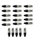 Kit 20 Conectores Linha Xlr Plug Fêmea 3 Polos Wireconex WC-1003 Kit 20 Conectores Linha Xlr Plug Fêmea 3 Polos Wireconex WC-1003