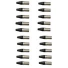 Kit 20 Conectores Linha Xlr Plug Macho 3 Polos Wireconex WC-1013
