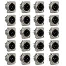 Kit 20 Conectores Plug Wireconex XLR WC1033 Macho 3 Polos