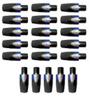 Kit 20 Conectores Speakon Macho Para Cabo Wireconex WC-605 4 Polos