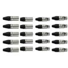 Kit 20 Conectores Xlr 10 Plug Macho + 10 Plug Fêmea 3 Polos Wireconex WC-1013 WC-1003