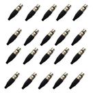 Kit 20 Conectores XLR Fêmea Linha PLG SA2X - SANTO ANGELO