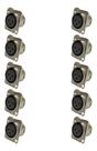 Kit 20 conectores xlr femea painel - wireconex Kit 20 conectores xlr femea painel - wireconex