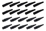 Kit 20 Conectores Xlr Macho/femea Linha Pesada Tipo Xlr Pro