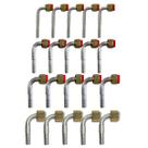 Kit 20 Conexões 90 Graus Oring Fêmea 6 8 10 12mm Alumínio