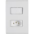 Kit 20 conjunto 1 interruptor simples + 1 tomada 2p+t 20a tramontina liz