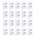 Kit 20 Conjunto De Tomadas Legrand Dupla 10a Zeffia Branca COD.680111