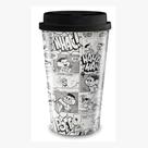 Kit 20 Copo Bucks Turma da Mônica 550ml Gibi Preto e Branco