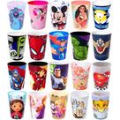 Kit 20 Copos Infantis p/ Base Ovo de Páscoa Personagens Princesas e Super Heróis