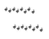 KIT 20 CUBAS GASTRONÔMICAS GN 1/6x65 mm 900 ml Em PLÁSTICO ABS (Copolímero) Cinza + 20 TAMPAS 1/6 Em POLICARBONATO Transparente Com FLIP, DOBRADIÇA e