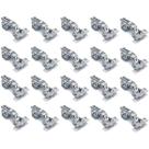 Kit 20 Dobradiça Para Armário 165 Graus 35mm Reta Com Pistão Clip-On