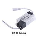 Kit 20 Drivers Para Luminária Led Bivolt 8W-25W
