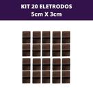 Kit 20 Eletrodo de Silicone Condutivo 5cm x 3cm