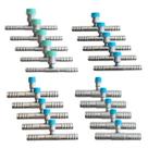 Kit 20 Emendas Ar Reta 6 8 10 12mm Com Ventil R134a Alumínio