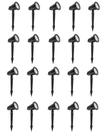 Kit 20 Espetos de jardim LED 6W 3000K preto LUMANTI