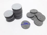Kit 20 Feltros Adesivados Protetores Pés de Cadeiras Mesas 30mm Redondos