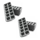 Kit 20 Formas de Gelo Standard Para 12 Cubos Resistente 3UD