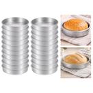 Kit 20 Formas Para Assar Pão De Brioche Hambúrguer 11,5x2,5cm Alumínio Resistente Fácil Limpeza
