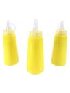 Kit 20 frascos de mostarda plástica amarelo - Lider Pauli/Stamplas
