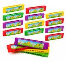 Kit 20 Gaita Infantil Iniciantes Brinquedo Sopro Educacional Prenda Desenho Boca Instrumento Musical