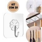 Kit 20 Ganchos Adesivos Organizador Sem Furos Suporte Parede