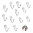 Kit 20 Ganchos Gabide Pequeno Parede Inox Pendurar Toalhas