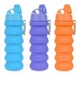 Kit 20 Garrafa Retrátil 500ml Silicone Esportivo Agua