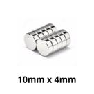 Kit 20 Imã Neodímio Disco Magnético N35 10x 4mm Super Forte Potente Redondo